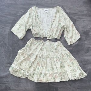 Low cut floral dress